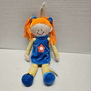 Ragdoll Soft Doll Plush PMS International Hong Kong Orange Hair Dizzy Lizzy